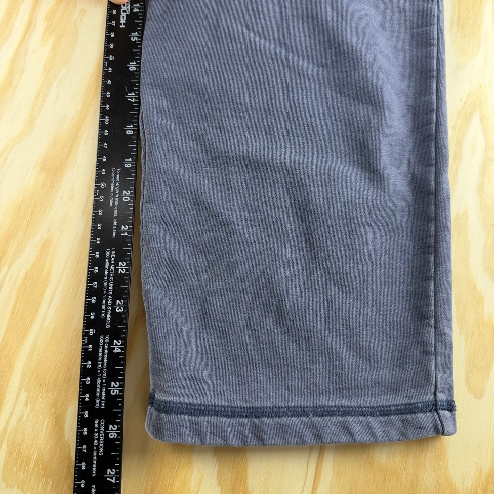 New Era Mens Medium Faded Navy Blue French Terry Sweatpants Joggers Straight Leg - Picture 4 of 6